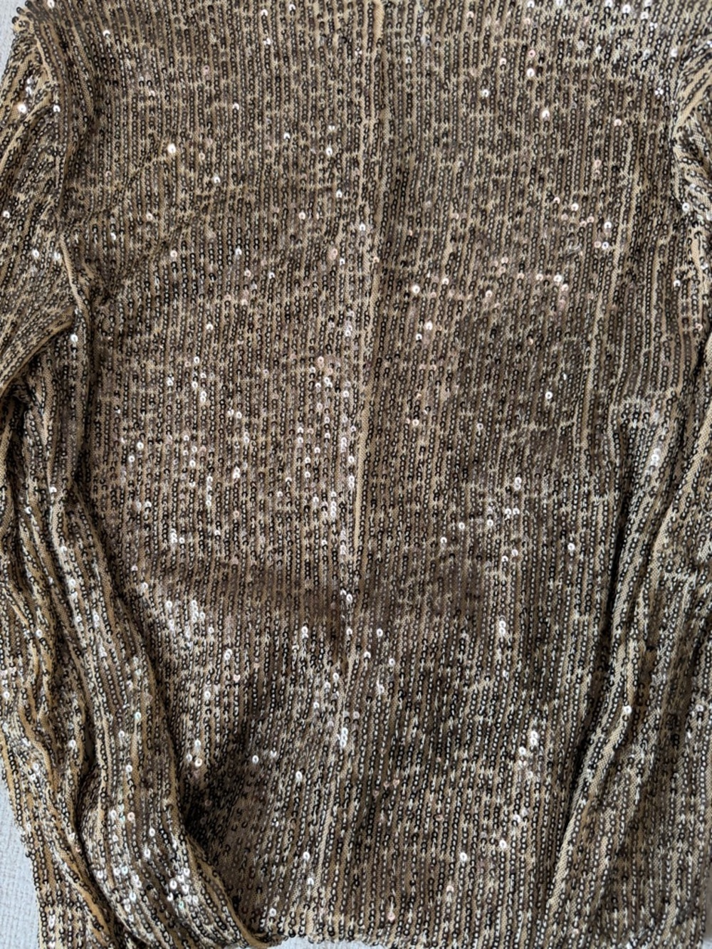 Anthropologie Gold Sequin Knit Top - Picture 2 of 3